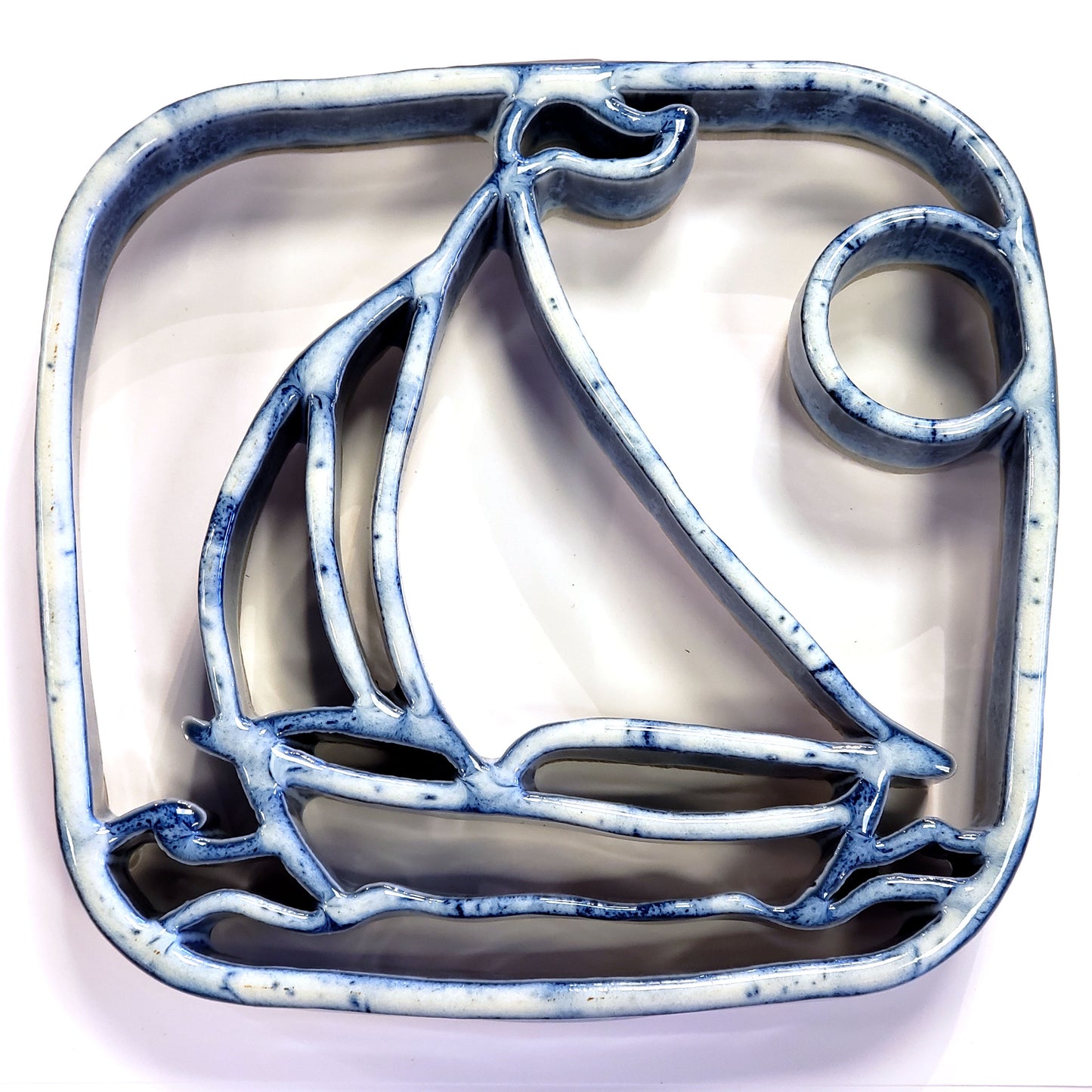 Bay Pottery Ceramic Sailboat Trivet