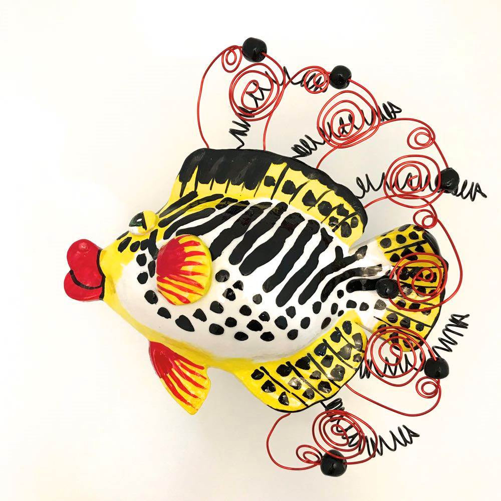 Fish Wall Sculpture - Lined Sweetlips