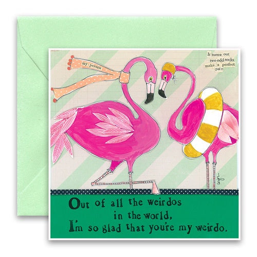 Card-Flamingos