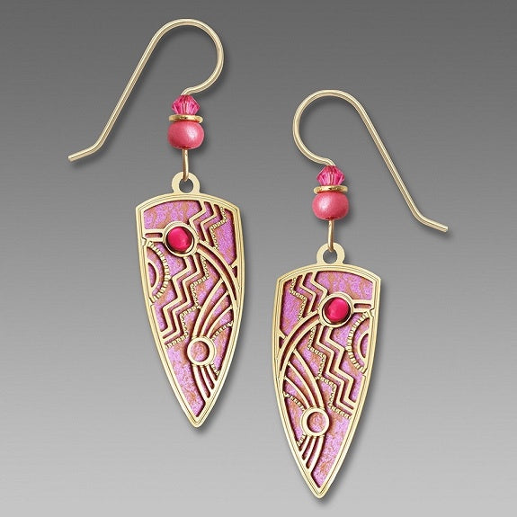 Pink Shield Earrings | Adajio | Random Acts of Art | Naples Florida