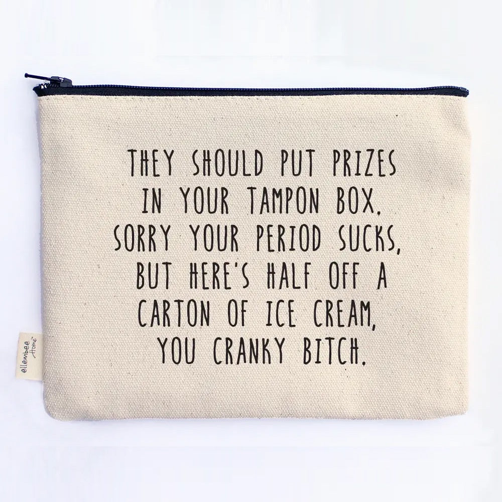 Prizes in Your Tampon Box Zipper Pouch