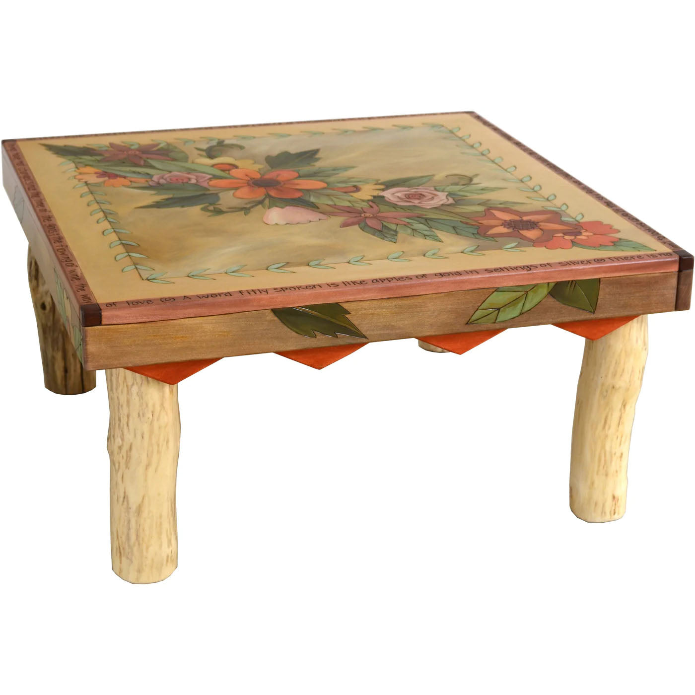 Square Coffee Table-42" Floral Bouquet