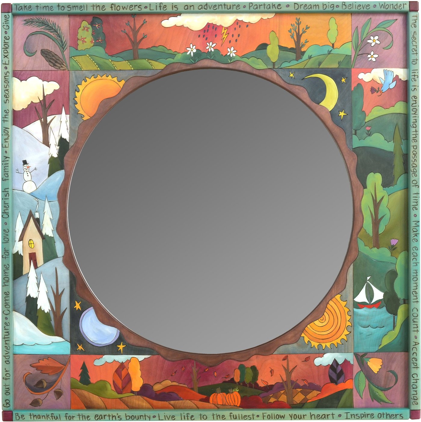 Square Mirror-Four Seasons