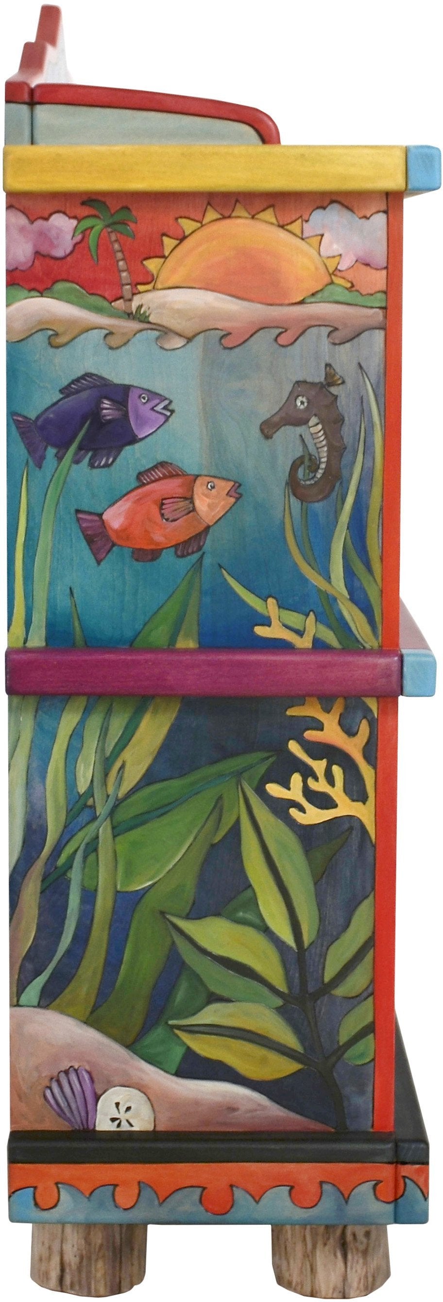 Handmade Bookcase | Fish Seahorse | Sticks Furniture