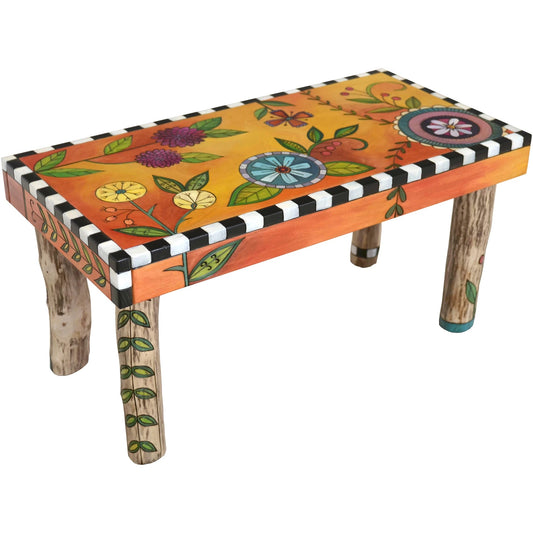 Wood Bench 3'-Bright Floral