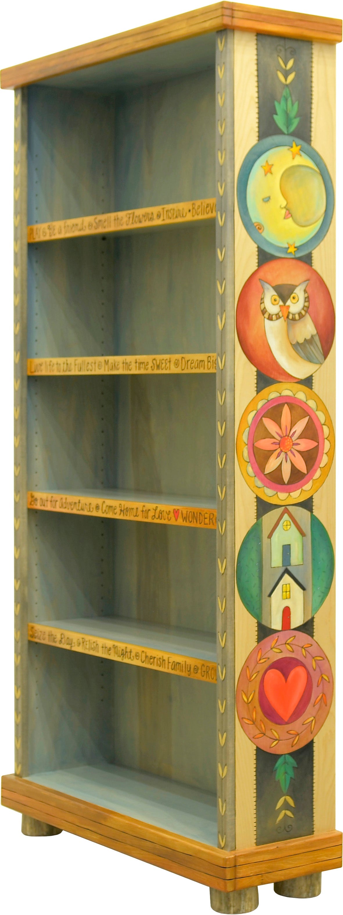 Tall Wide Bookcase-Circle Icons