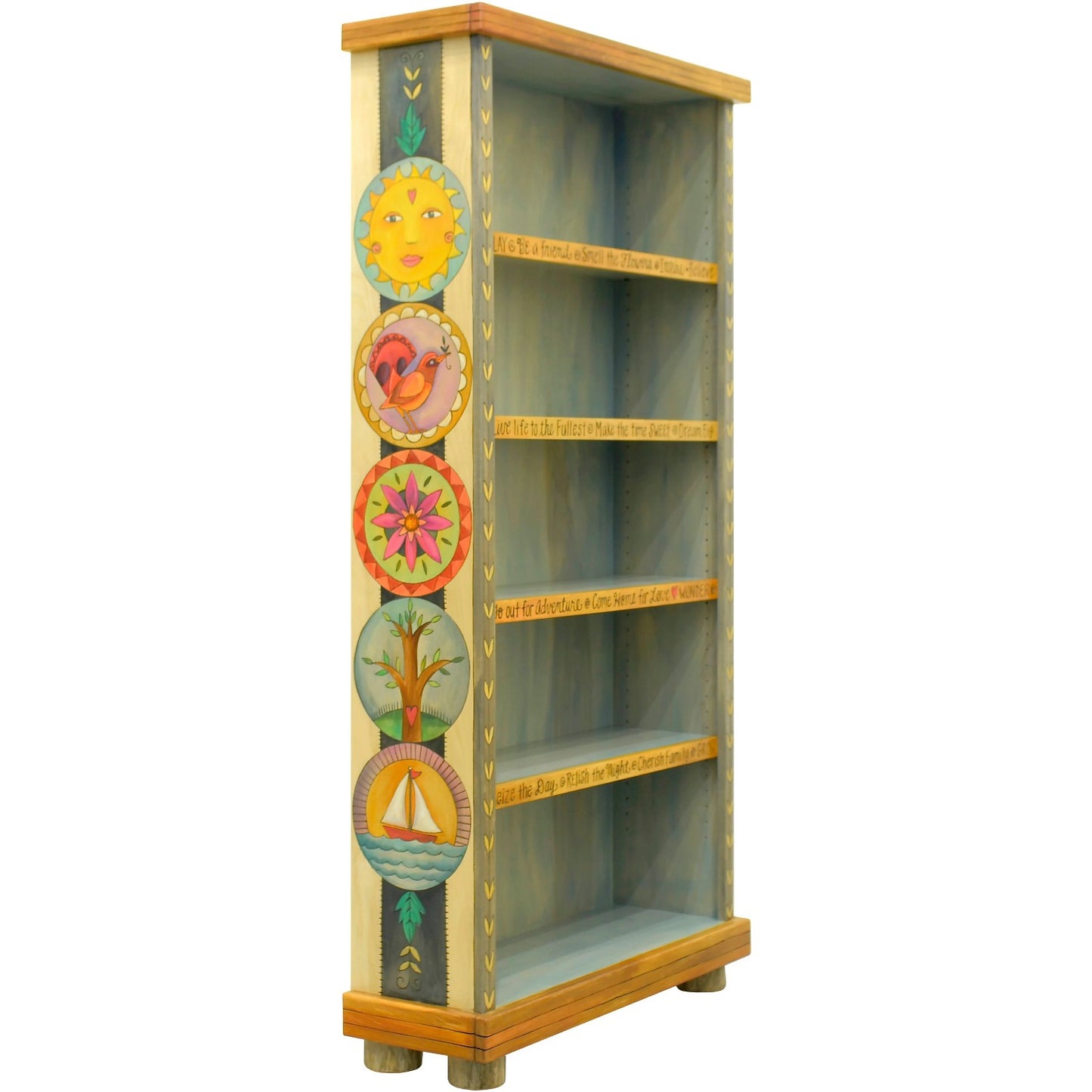 Tall Wide Bookcase-Circle Icons