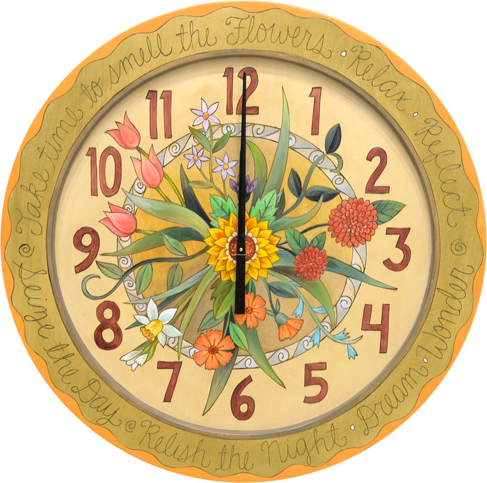 Lg. Round Wall Clock-Think Spring