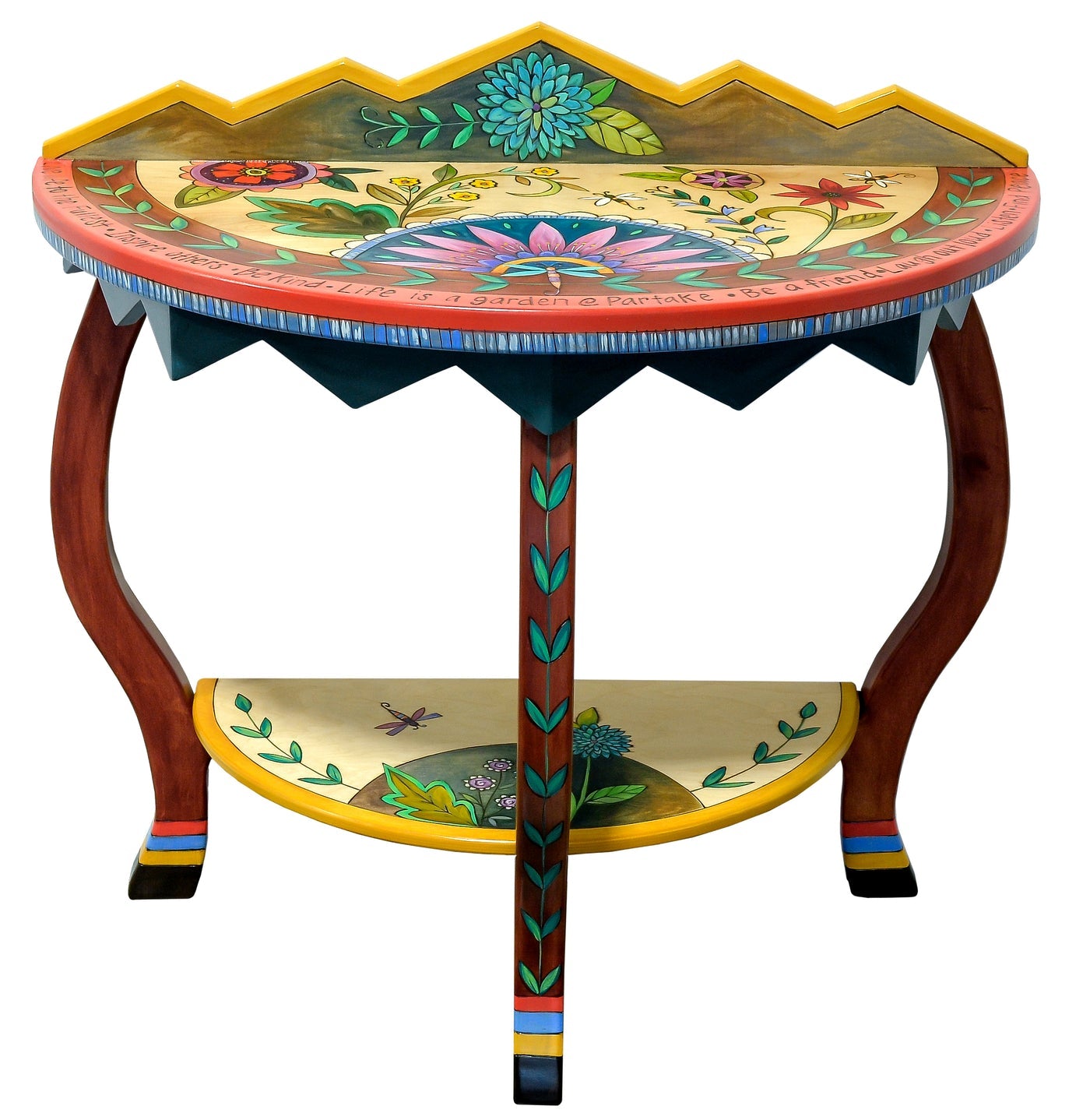 Half Round Table-Contemporary Floral