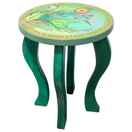 Round End Table-Cool Floral