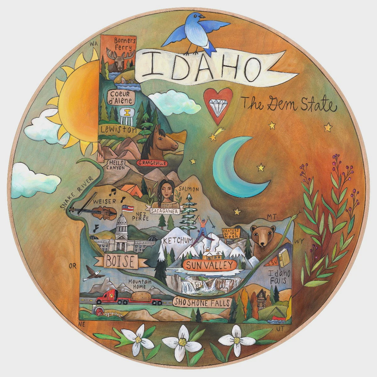 Lazy Susan-Idaho, The Gem State (Printed)