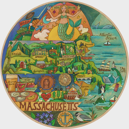 Lazy Susan-Massachusetts Magnificent (Printed)