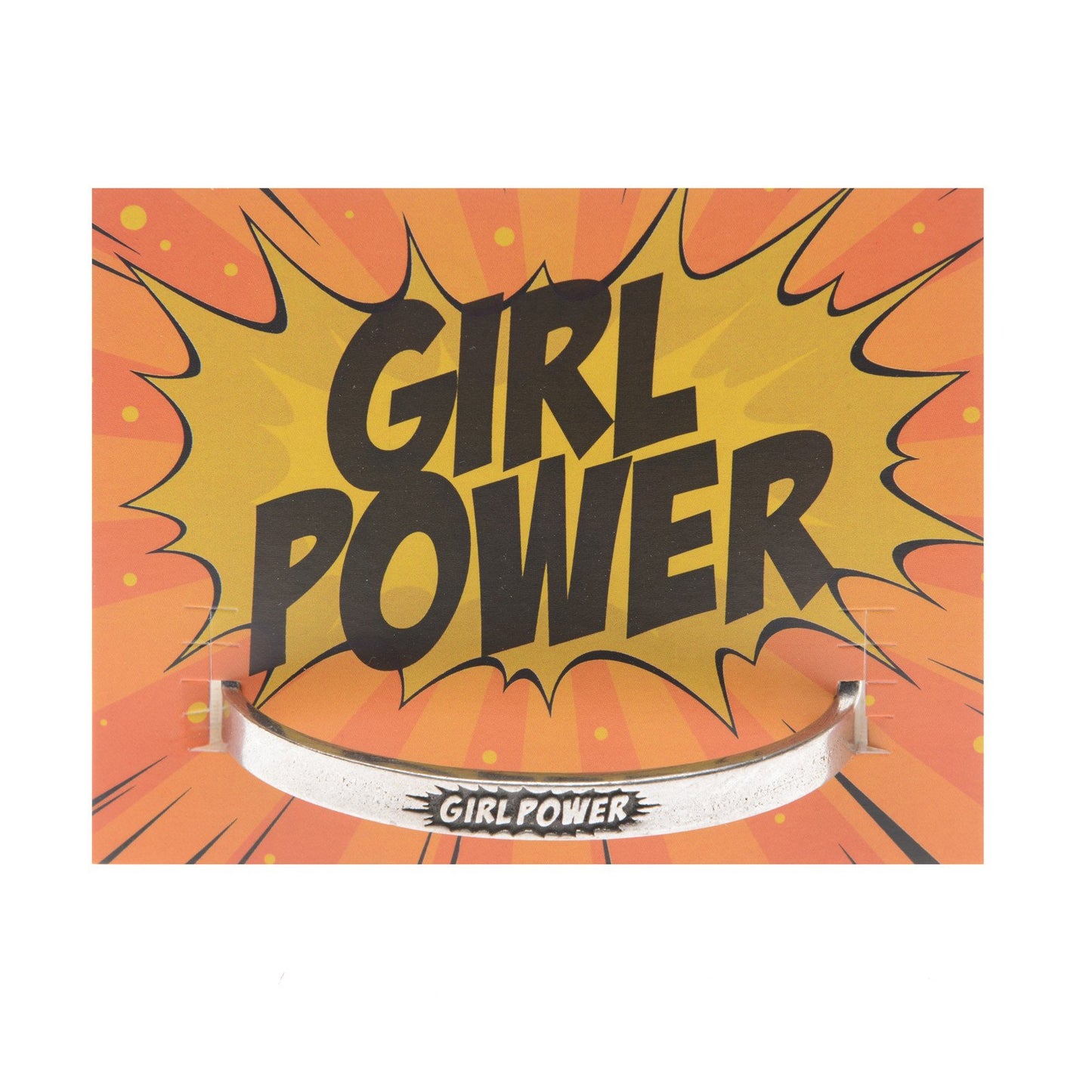 Pewter Cuff Bracelet-Girl Power