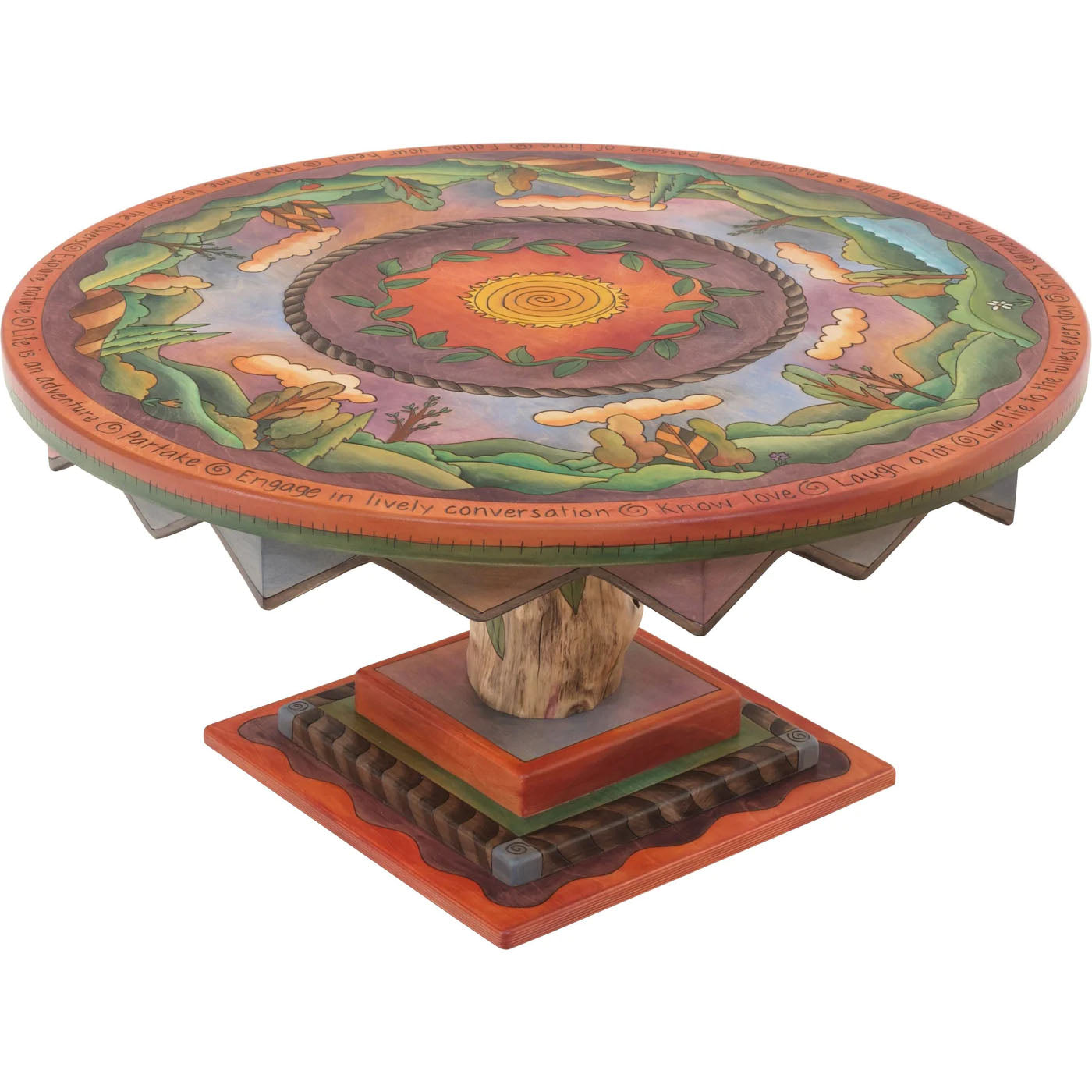 Round Coffee Table-Rolling Hills
