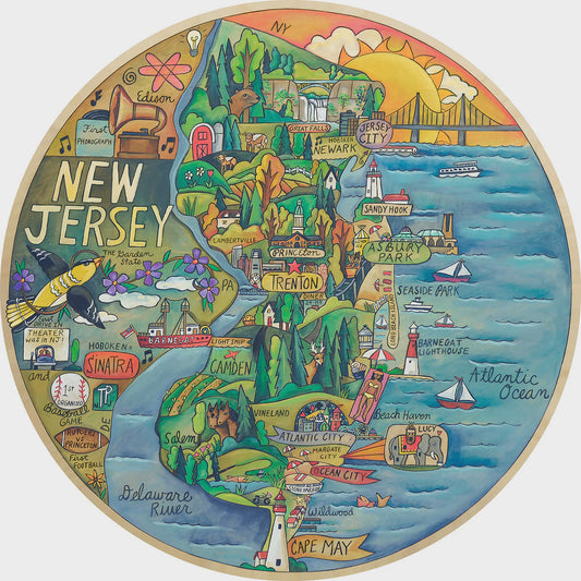 Lazy Susan-New Jersey (Printed)