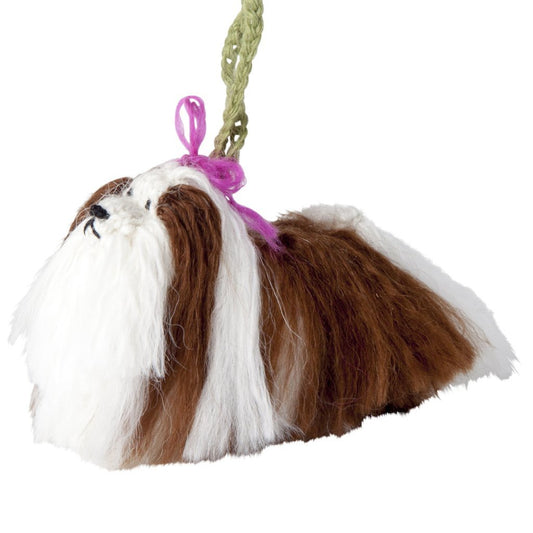 Hand Knit Dog Ornament-Shih-Tzu