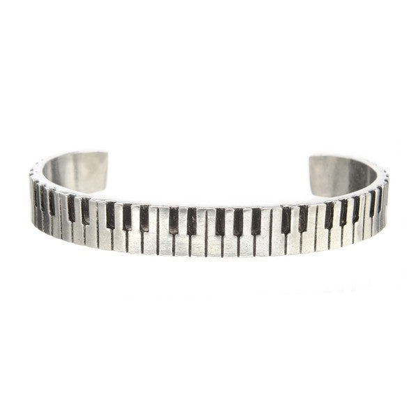 Piano Key Pewter Cuff Bracelet