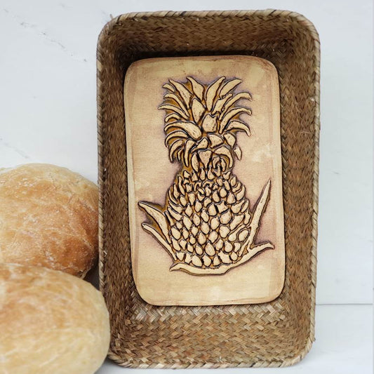 Bread Warming Basket-Pineapple/Rust