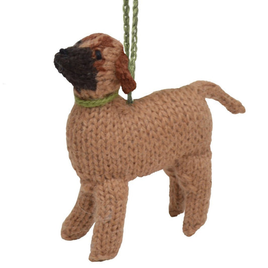 Hand Knit Dog Ornament-Bullmastif