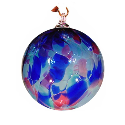 Blown Glass Ornament-Blue Sunrise