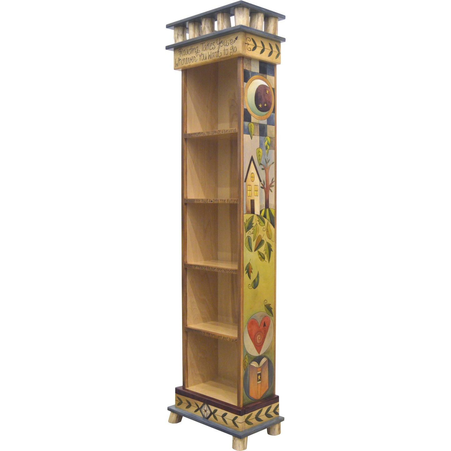 Tall Bookcase-Reading Takes You