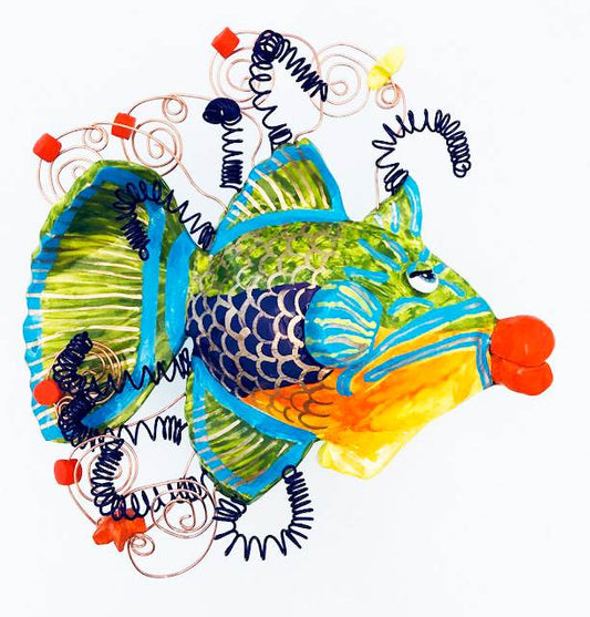 Fish Wall Sculpture - Queen Triggerfish
