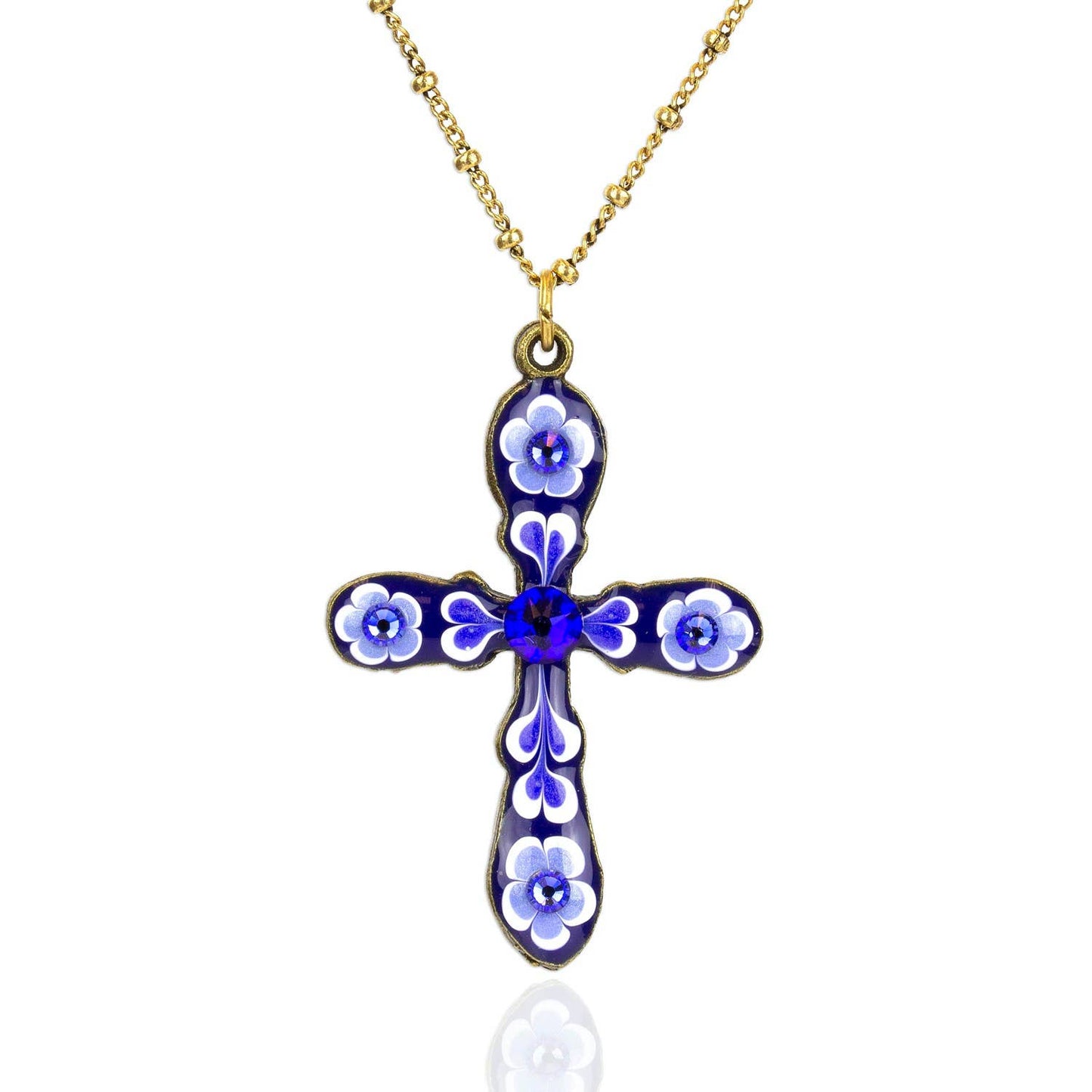 Linuma Crystal Cross Necklace