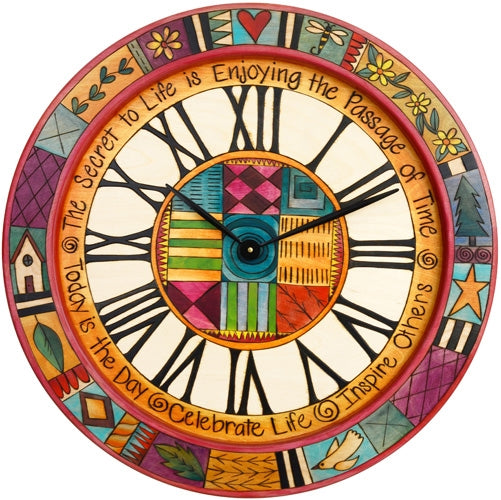 Md. Round Wall Clock-Patchwork