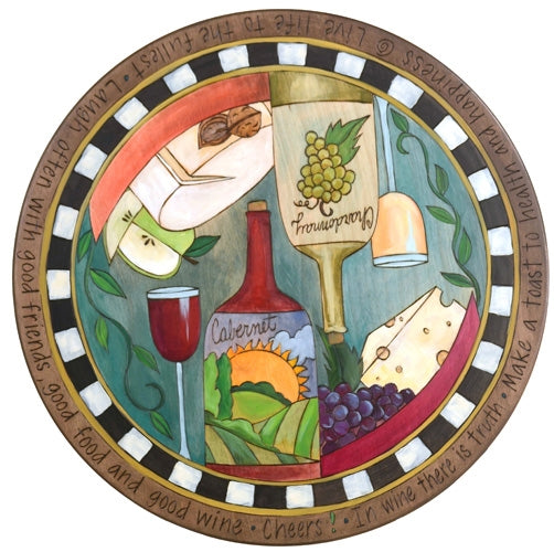 Lazy Susan 20"-Wine & Cheese