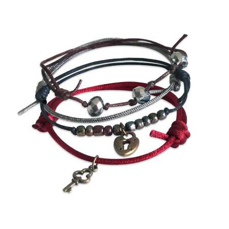 Charm Bracelet Set-Lock & Key