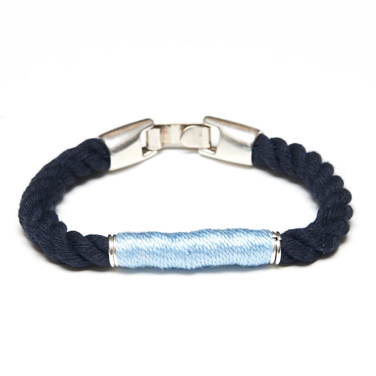 Beacon Rope Bracelet - Navy/Light Blue