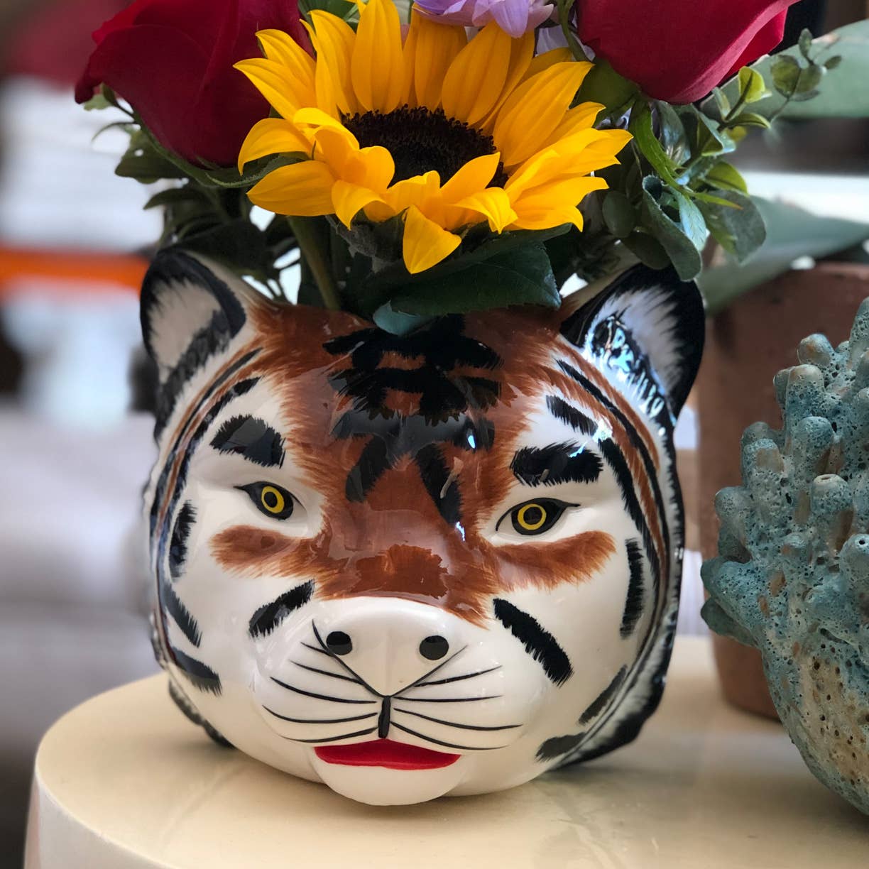 Tiger Wall/Table Vase