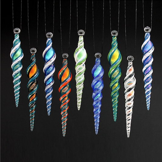 Glass Icicle Orament-Dichroic