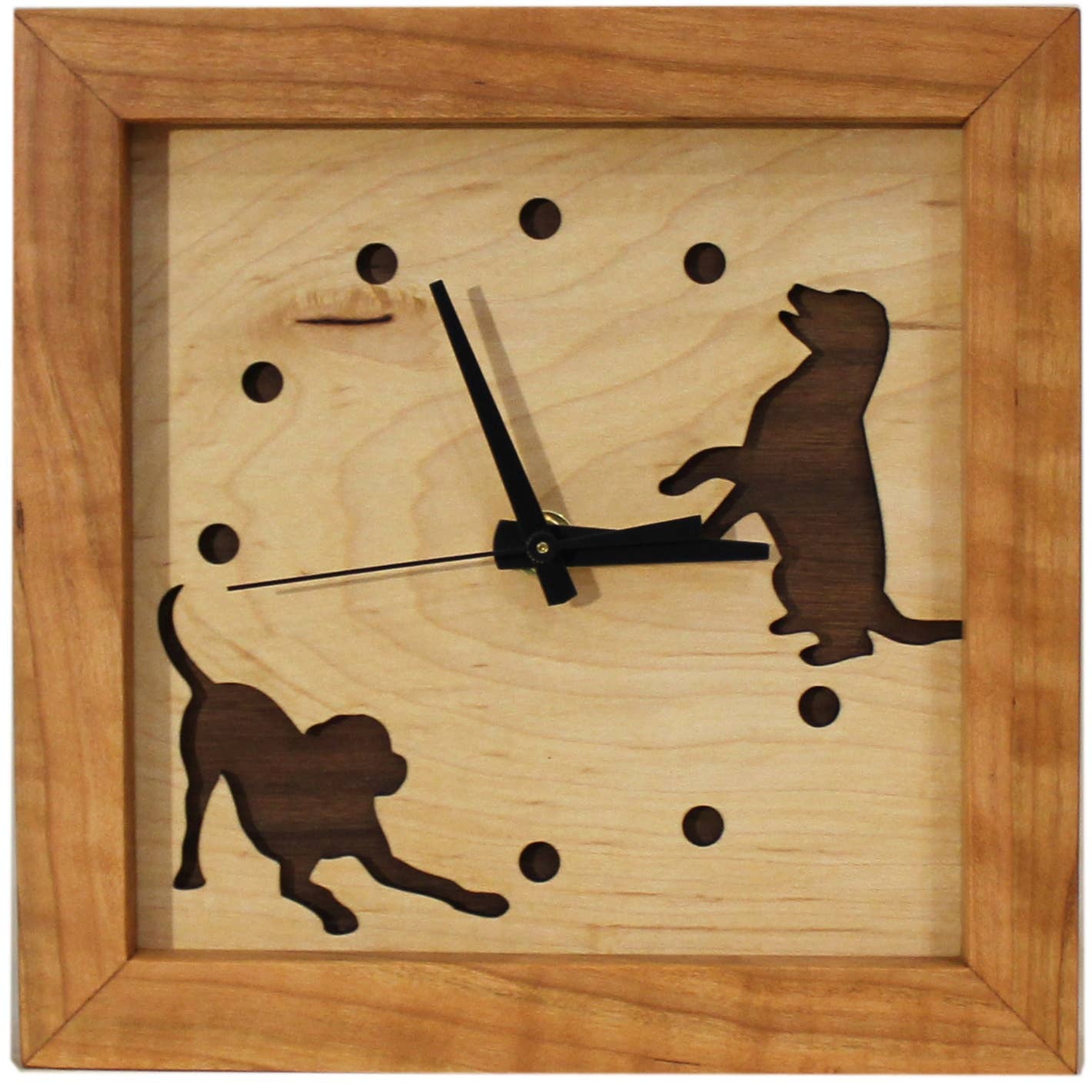 Box Clock-Dogs at Play