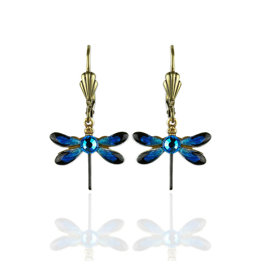Bermuda Blue Dragonfly Earrings