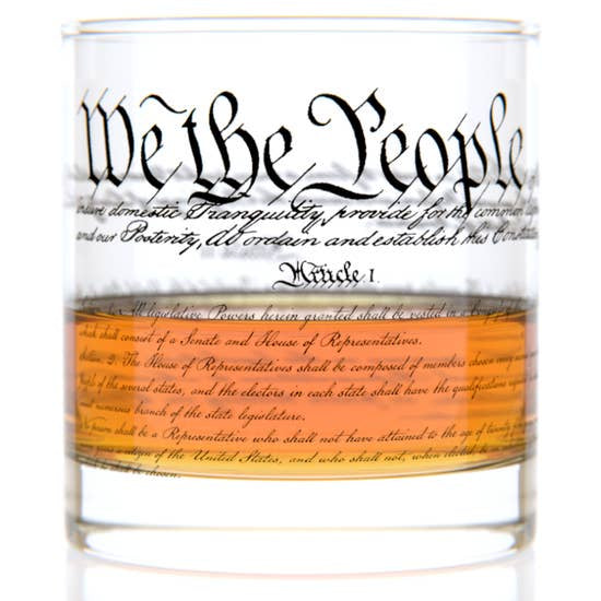 US Constitution Rocks Glass