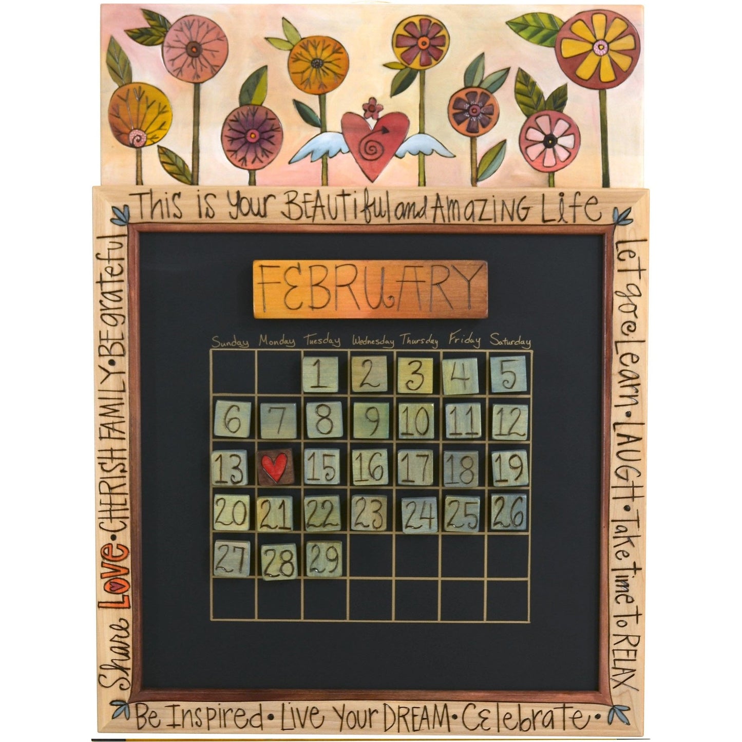 Perpetual Calendar, Small-Contemporary Floral