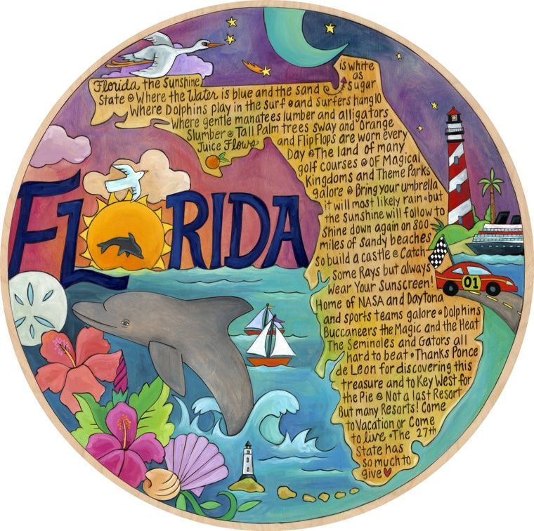 Lazy Susan-Fabulous Florida (Printed)