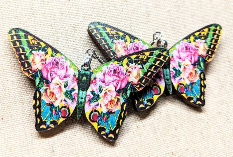 Floral Butterfly Earrings