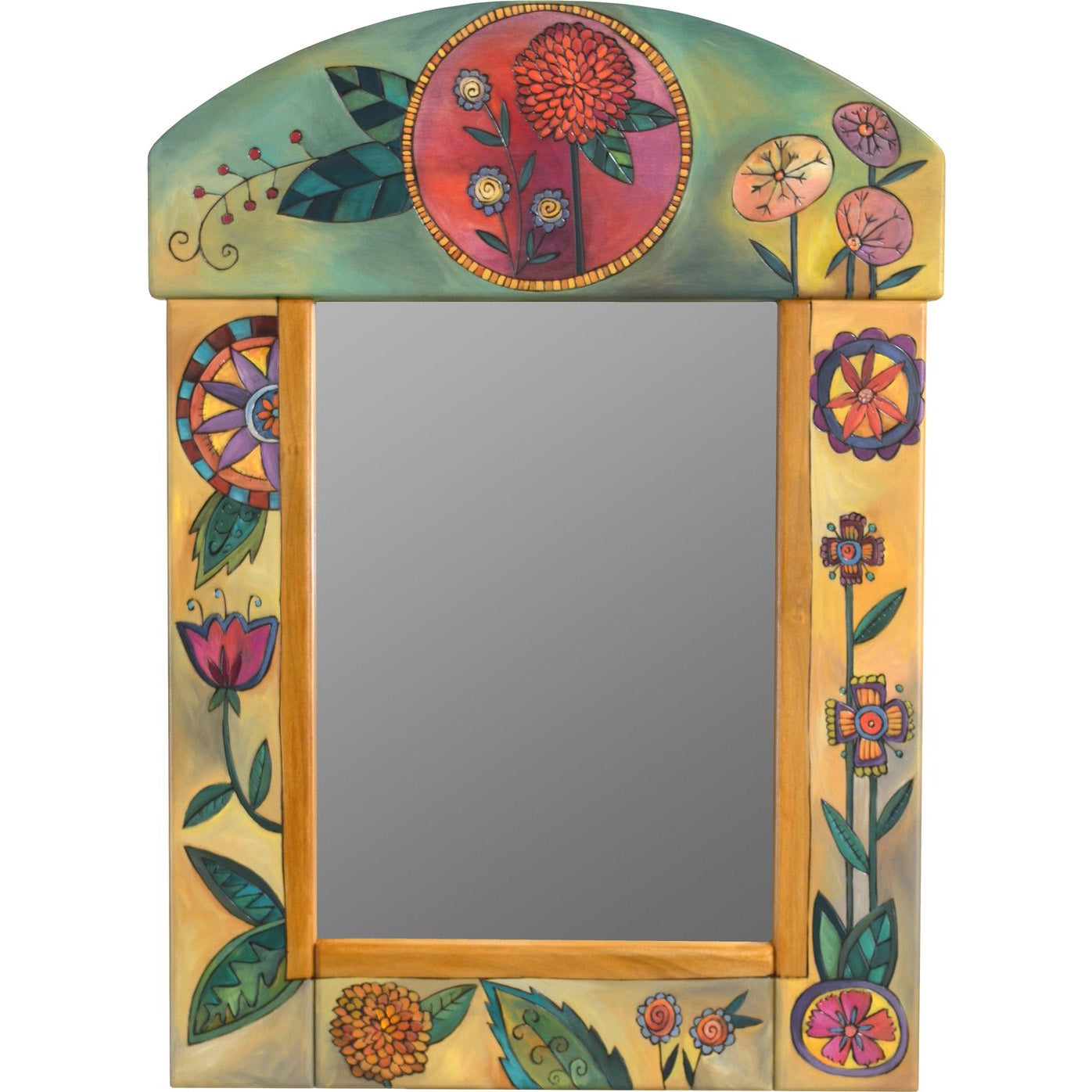 Medium Mirror-Contemporary Floral