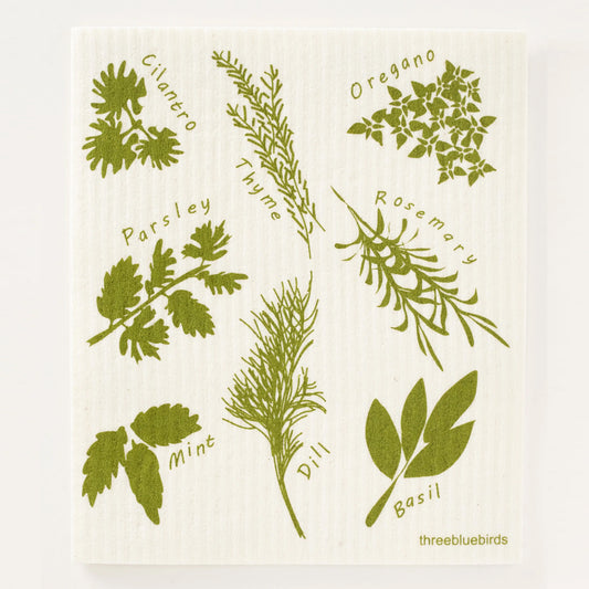 Swedish Dishcloth-Herbs