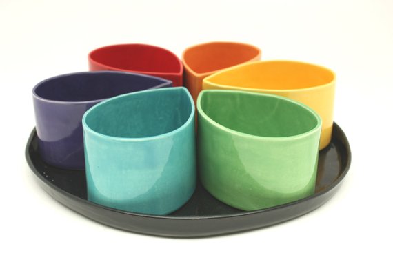 Colorful Teardrop Bowl