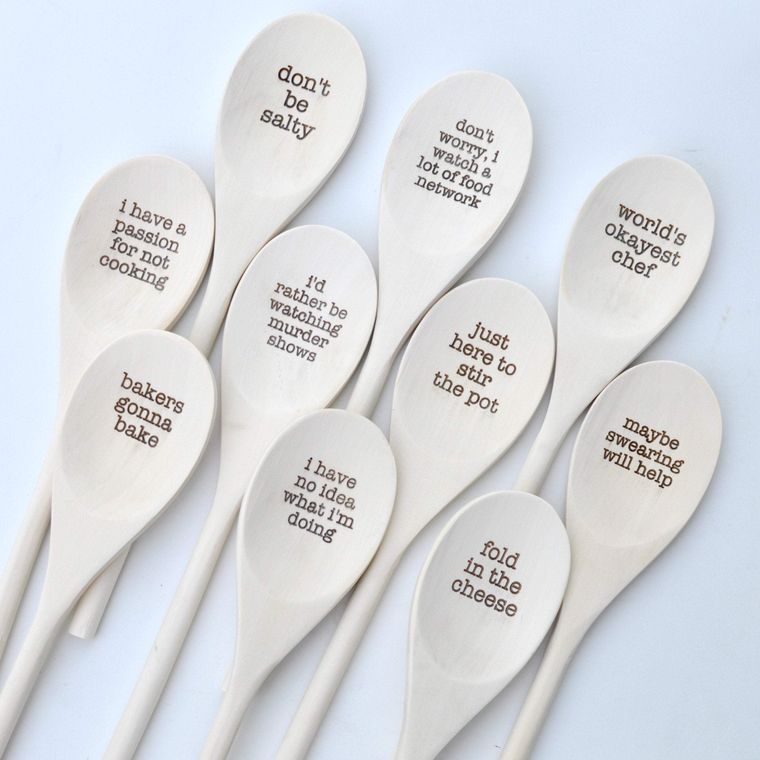 Funny Message Wooden Spoons