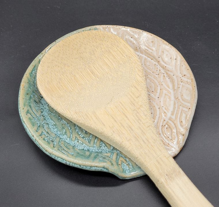 Spoon Rest-Turquoise & White