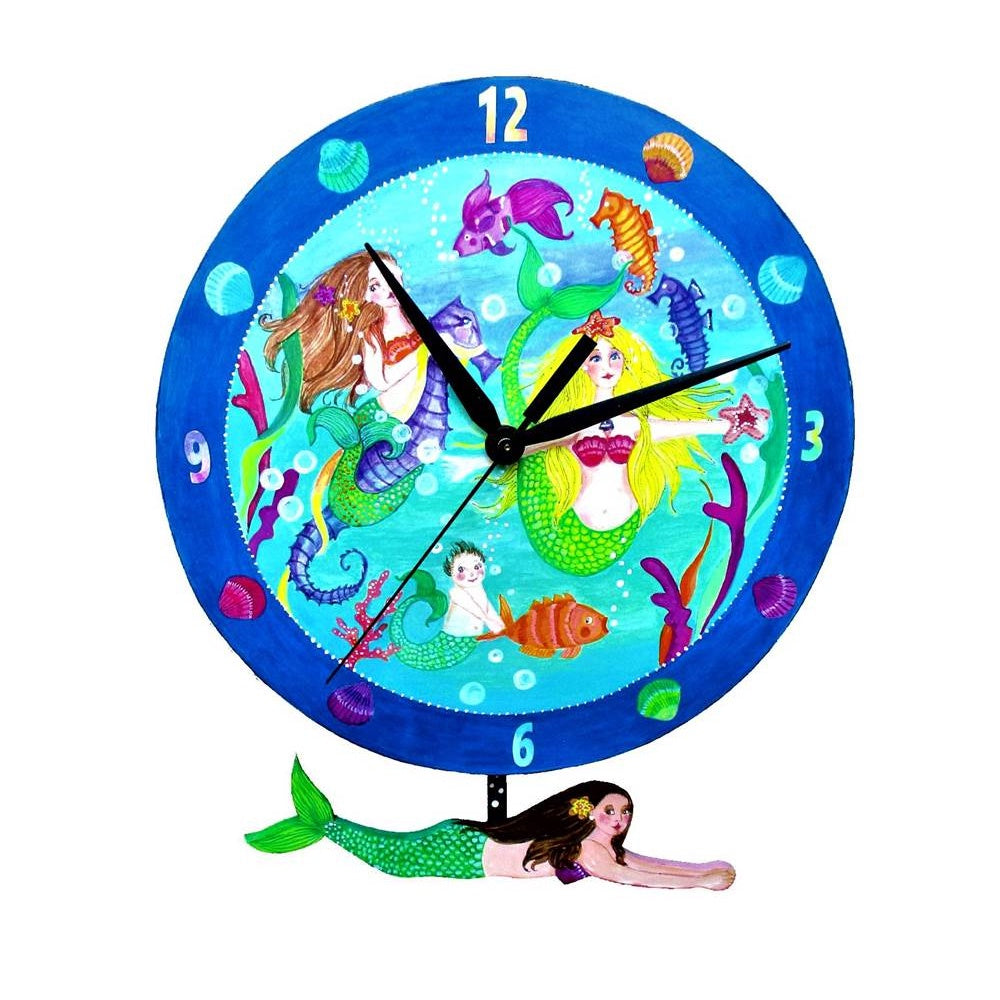 Mermaid Party Pendulum Clock