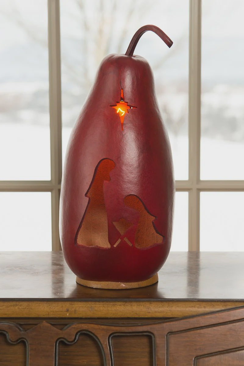 Nativity Scene Gourd Lamp