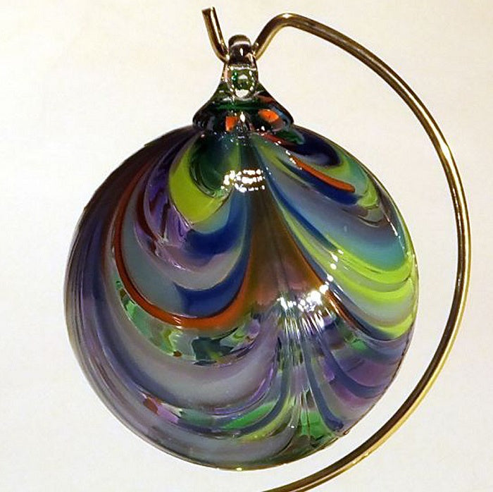 Blow Glass Ornament-Ocean Currents