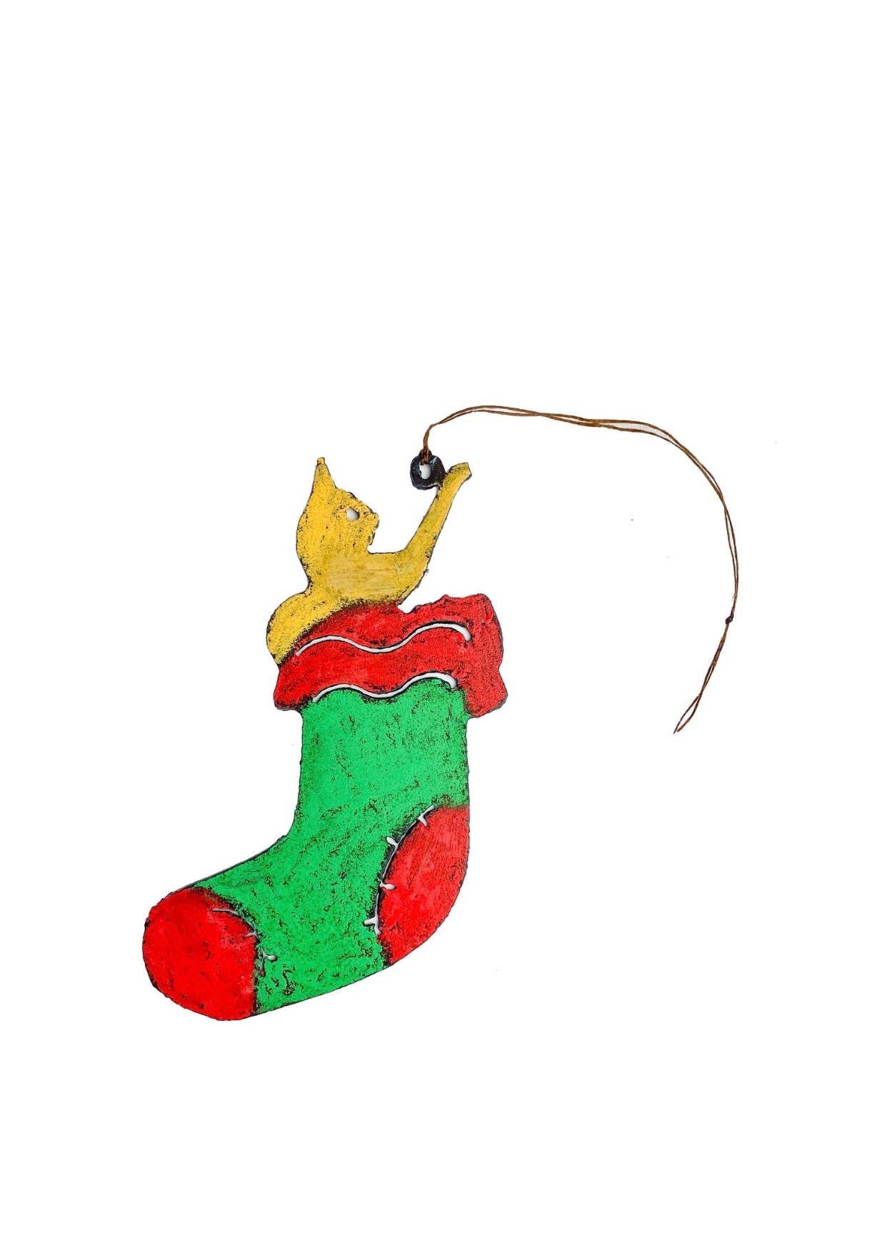 Cat in Stocking Ornament