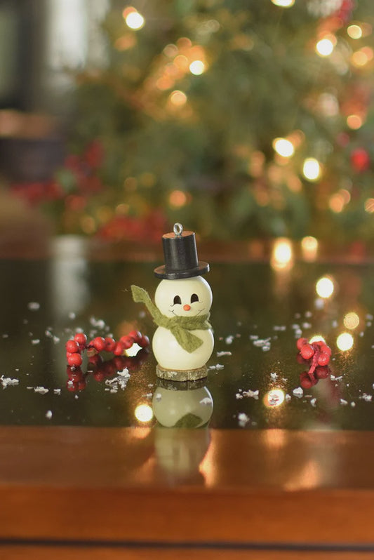 Lil Snowman Gourd Ornament