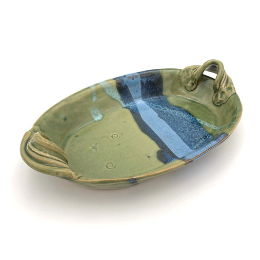 Oval Bowl-Green